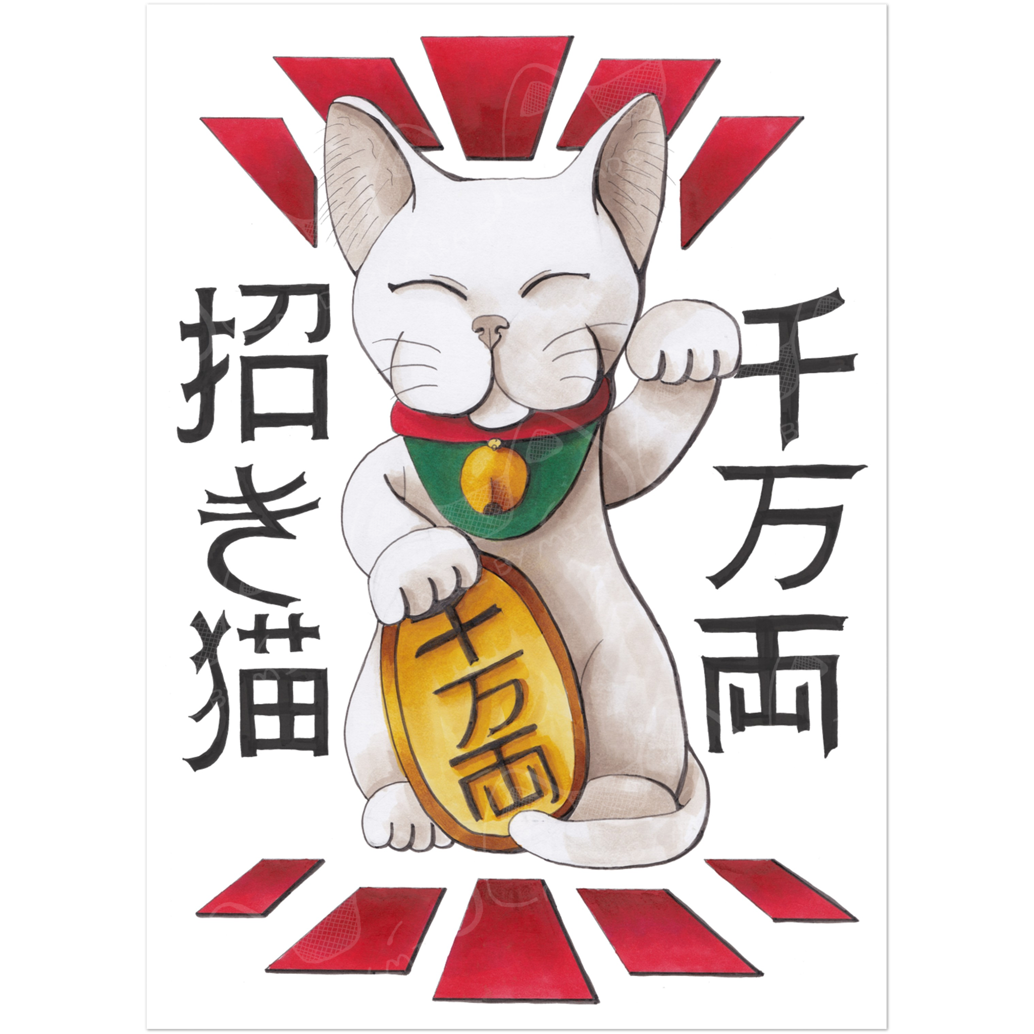 Maneki Neko Art Print