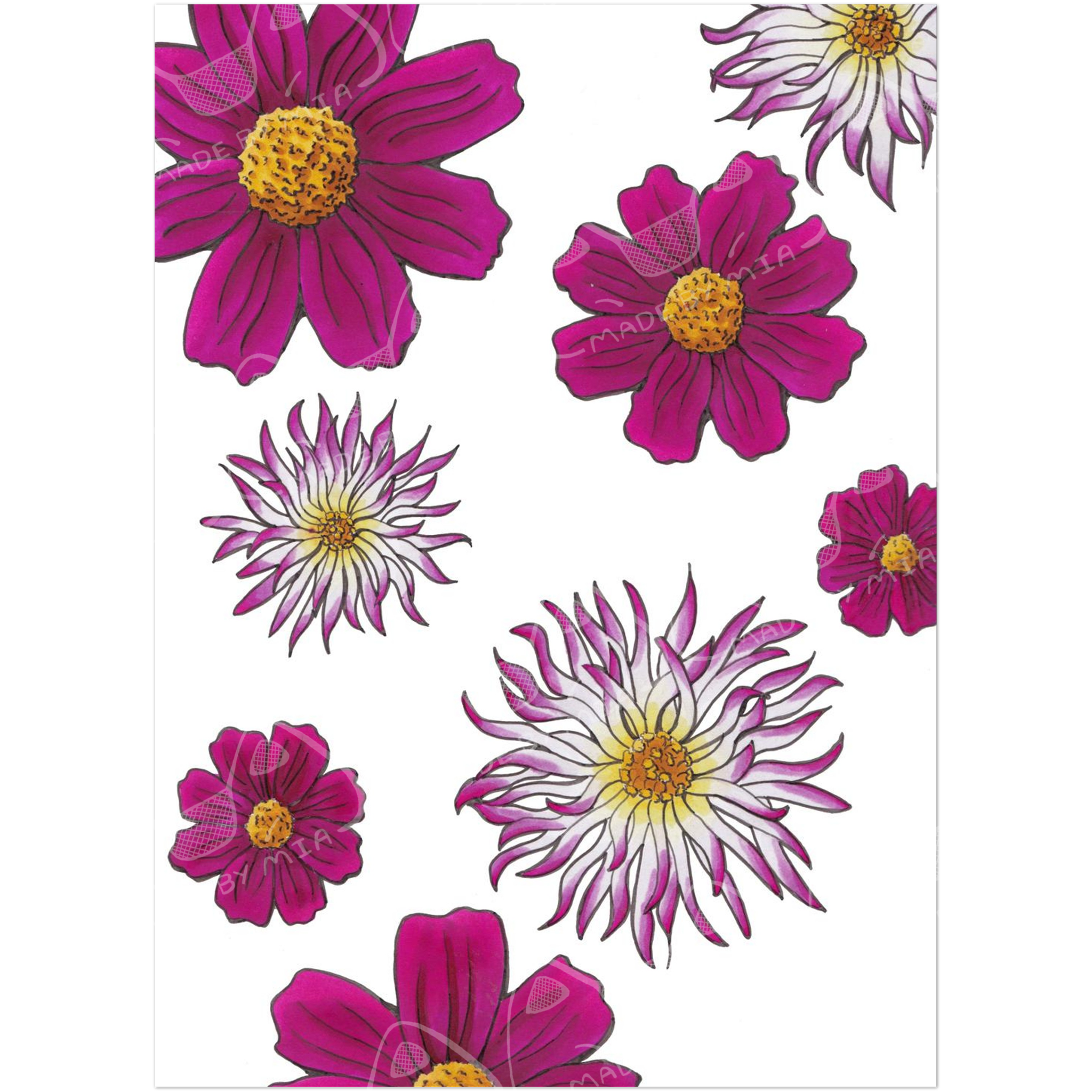 Pink Flowers Art Print