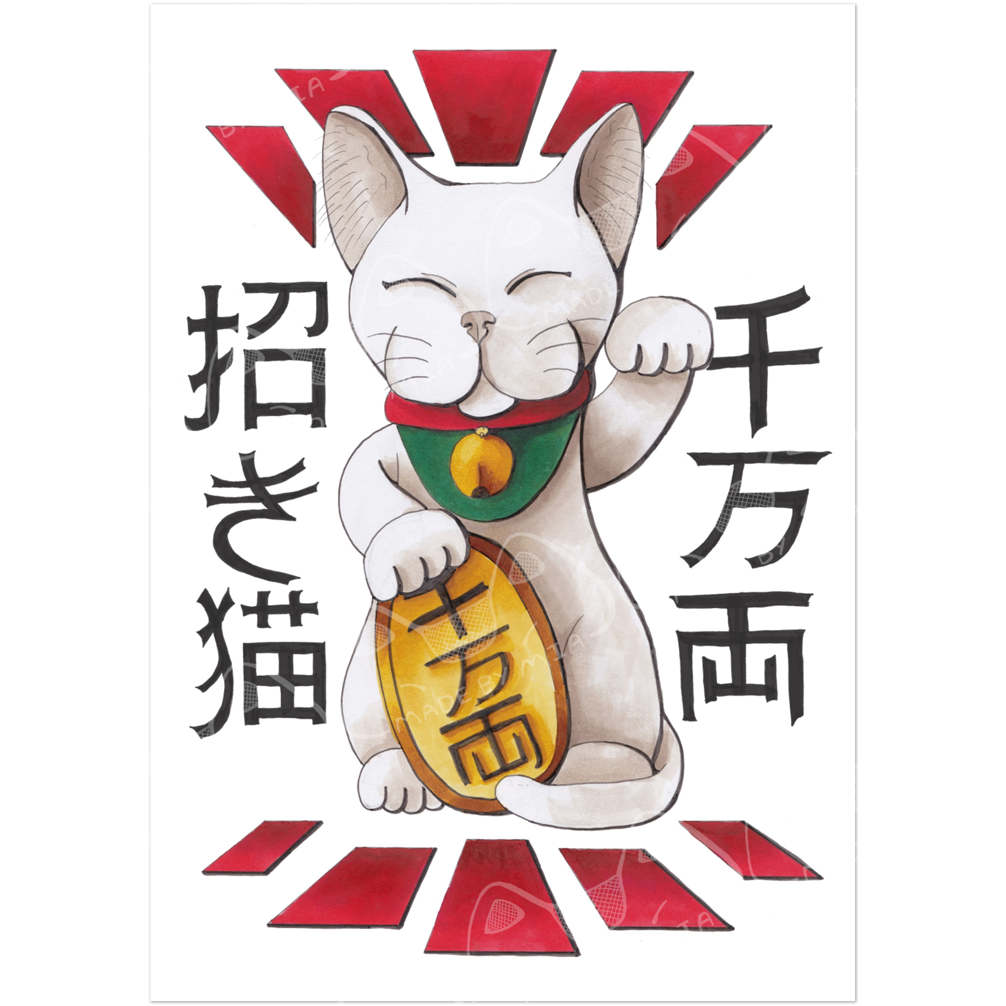 Maneki Neko Art Print