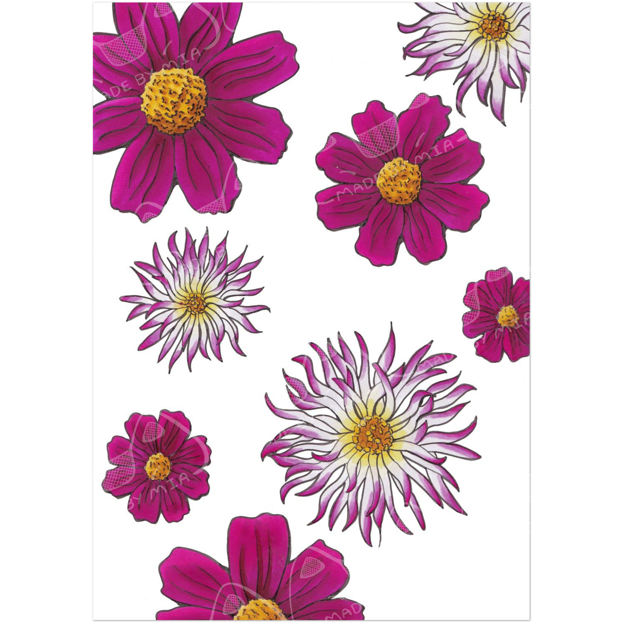 Pink Flowers Art Print
