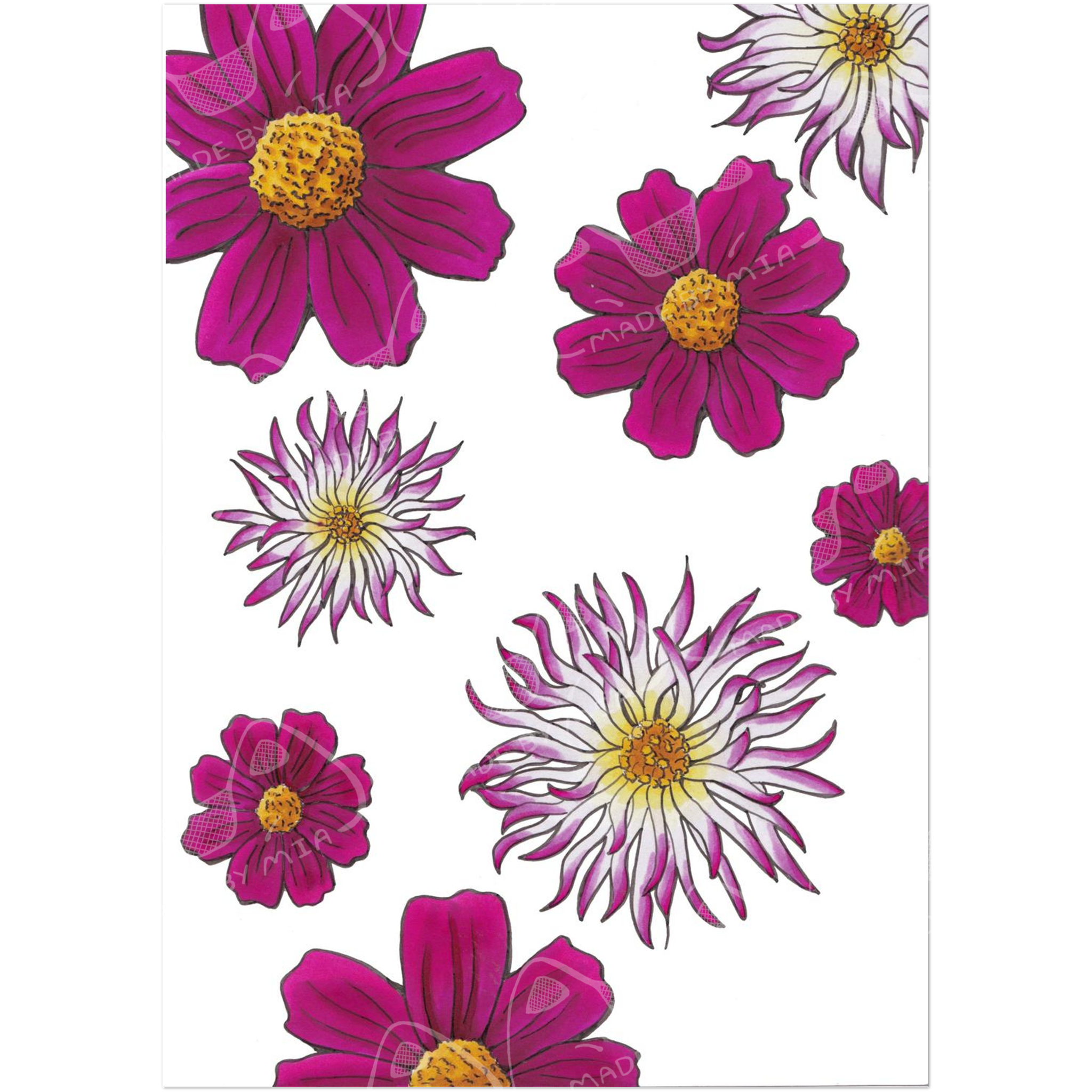 Pink Flowers Art Print