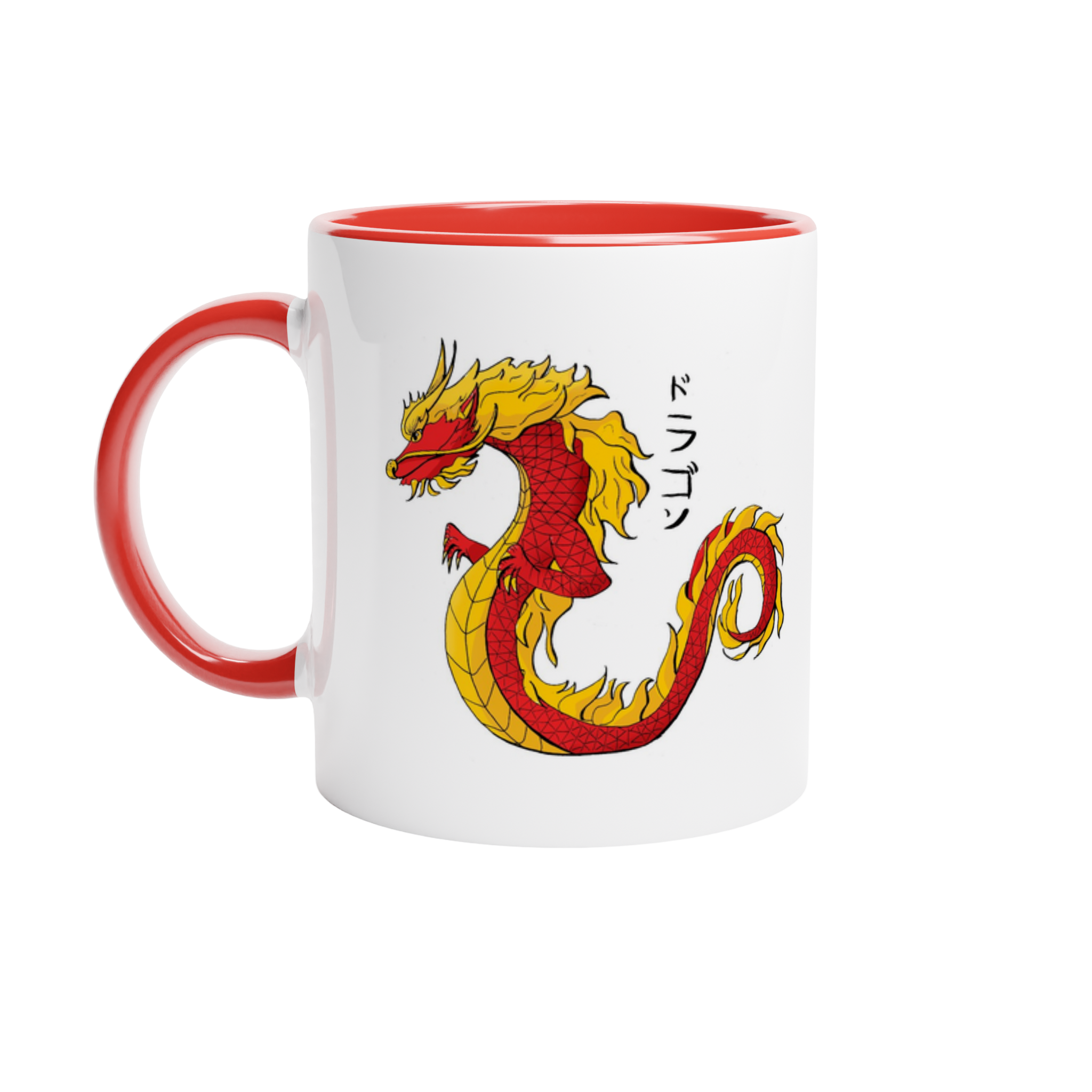 Japanese Dragon ドラゴン White 11oz Ceramic Mug