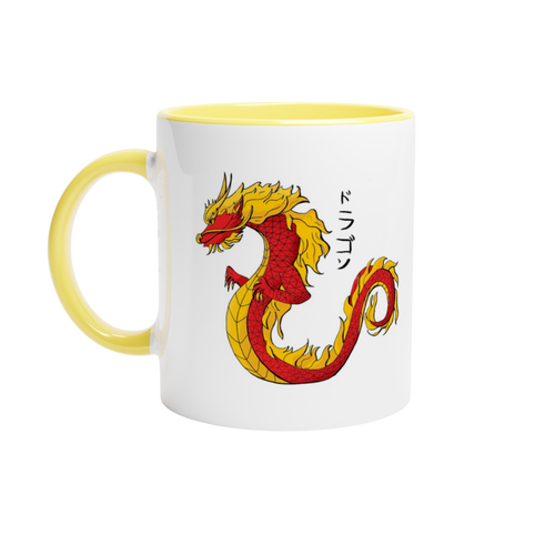 Japanese Dragon ドラゴン White 11oz Ceramic Mug