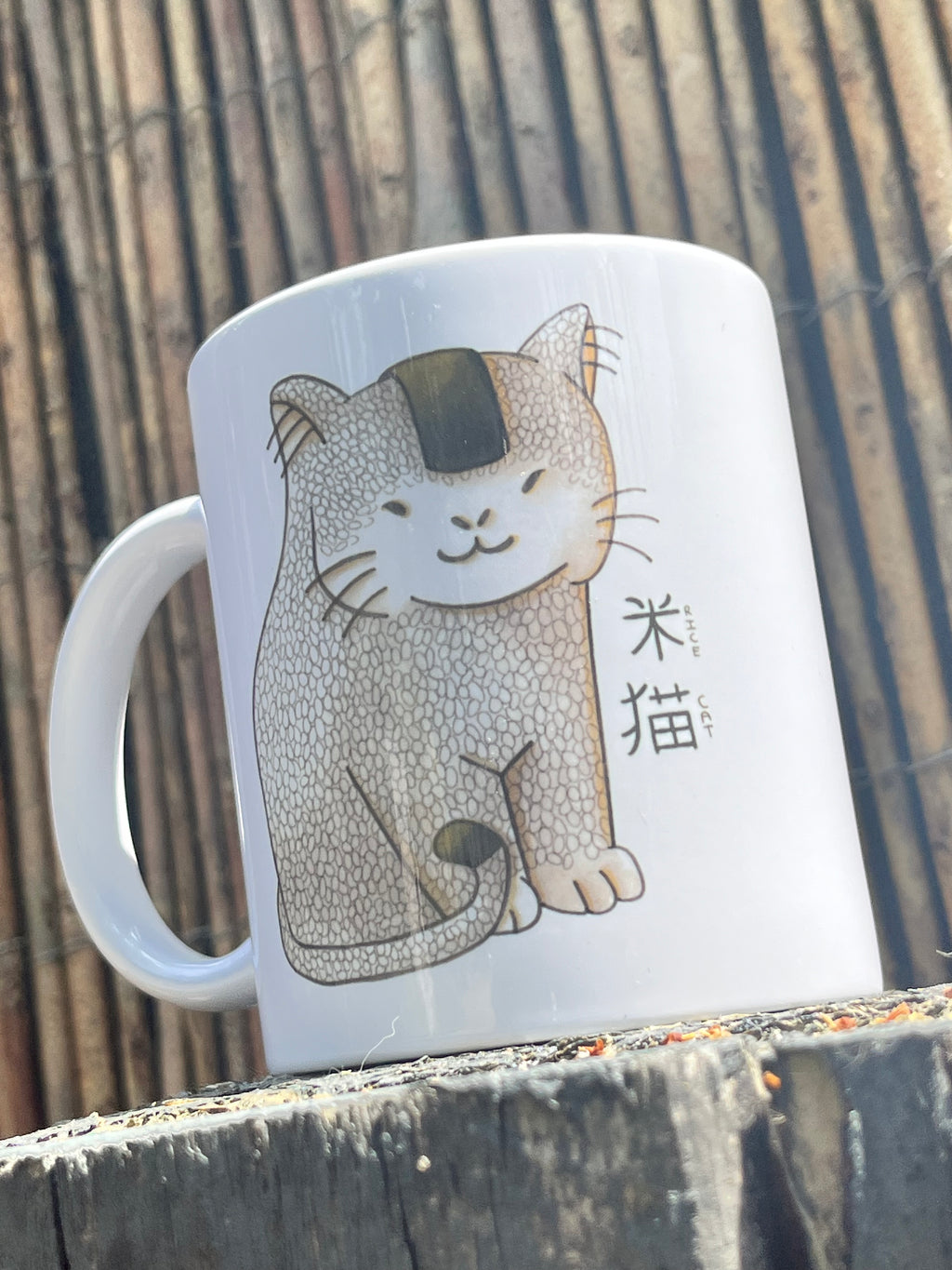 Rice Cat 11oz Ceramic Mug