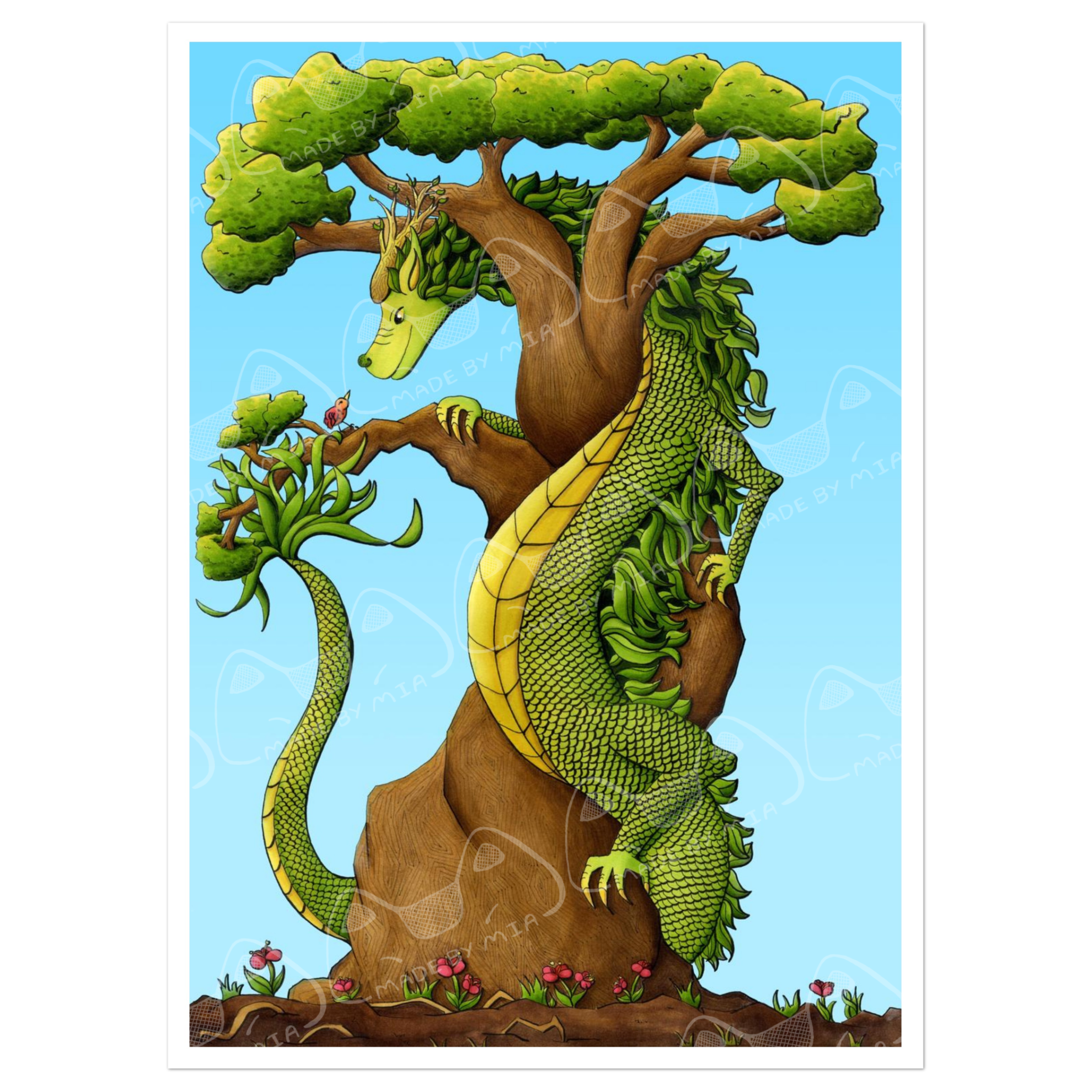 Nature Dragon Print